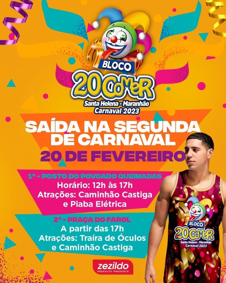Leia mais sobre o artigo *BLOCO _20COMER_ É PROMESSA CERTA NA AGITAÇÃO DO CARNAVAL HELENENSE.*