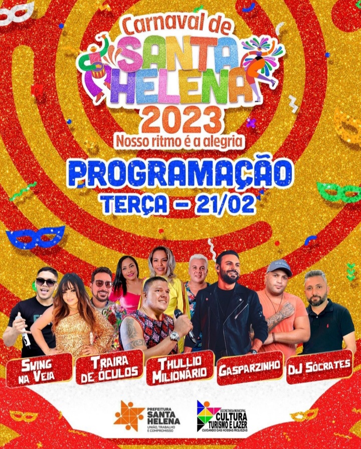 Leia mais sobre o artigo *Veja a programação oficial do último dia de carnaval em Santa Helena.*