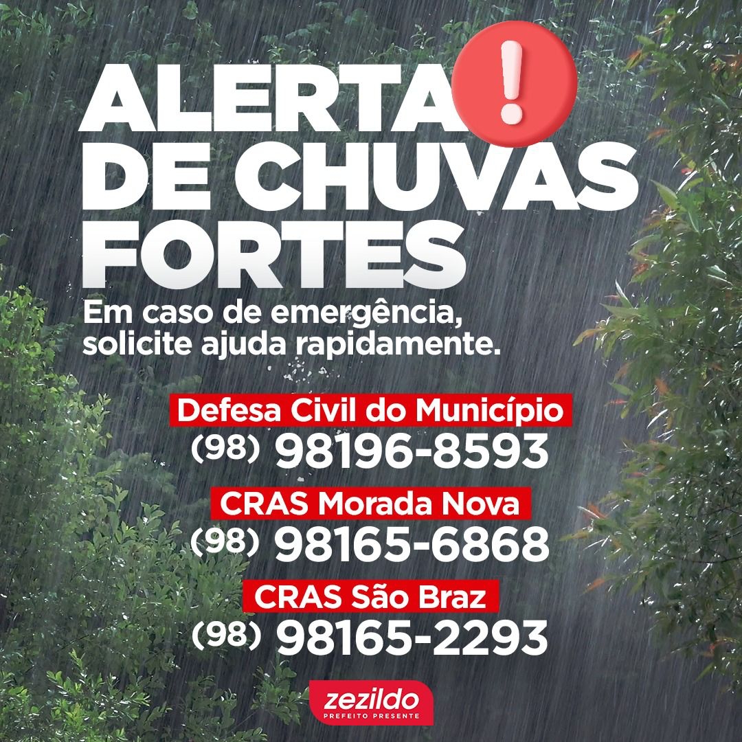 Leia mais sobre o artigo *Defesa Cívil de Santa Helena-MA indica ações para lidar com as fortes chuvas que castigam o município  e disponibiliza vários telefones para casos de emergência.*