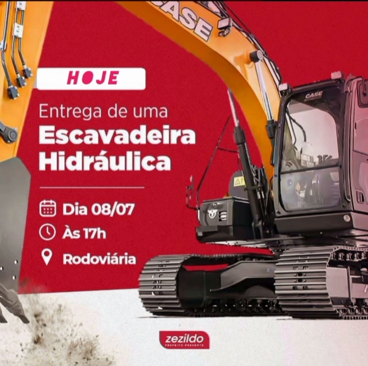 No momento, você está visualizando *Convite*  *Prefeito Zezildo Almeida convida com muita satisfação toda a população de Santa Helena para a solenidade de entrega da Escavadeira Hidráulica hoje dia 08, às 17h na Rodoviária.*