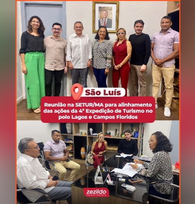 Leia mais sobre o artigo *Prefeito Zezildo Almeida juntamente com a Secretaria Municipal de Cultura, Turismo e Eventos de Santa Helena Célia Silva se reuniram em São Luís com a Secretaria Estadual de Turismo Socorro Araújo, para fomentar o turismo na região da Baixada Ocidental da qual o Município de Santa Helena faz parte.*