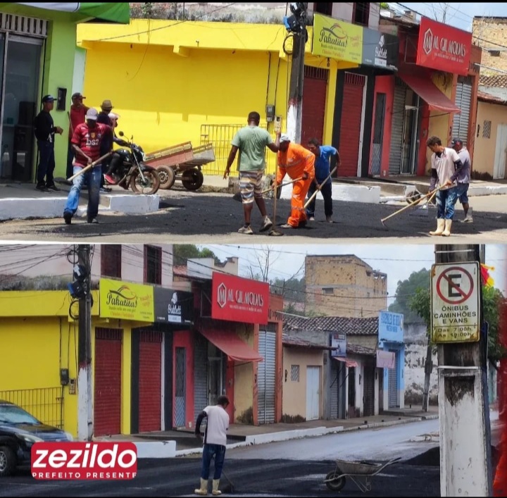 Leia mais sobre o artigo *Depois das chuvas, a Prefeitura de Santa Helena via Secretaria de Infraestrutura, reinicia as atividades.*  *Na foto, a operação tapa buracos que reiniciou pelas ruas da Sede.*  *Prefeito Zezildo Almeida de mãos dadas pelo conforto e bem está da população.*  *Santa Helena, aqui! o trabalho não para!*