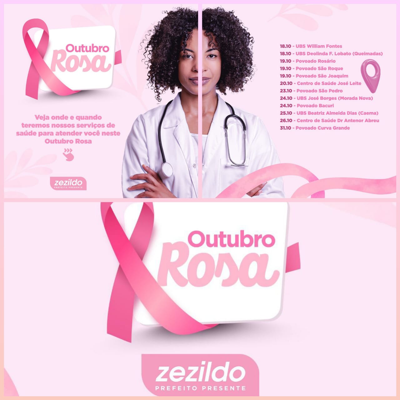 No momento, você está visualizando *Atenção, helenenses!* *Se liga nos atendimentos e serviços que vamos oferecer em toda a rede municipal de saúde neste mês em alusão à campanha do Outubro Rosa.* 💗 *Todos estão convidados, especialmente as mulheres helenenses, que com um toque de atenção, cuidado e prevenção, podemos juntos vencer o câncer de mama.* 🌸 *Compartilhe essa ação com seus amigos e familiares.*