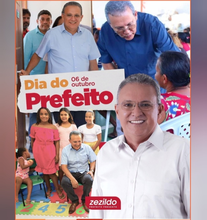 Leia mais sobre o artigo *Hoje é dia de homenagear quem trabalha com amor e dedicação para fazer a nossa cidade cada vez melhor, felicitações ao nosso Prefeito Zezildo Almeida.*