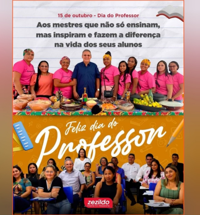 Leia mais sobre o artigo *Prefeito Zezildo Almeida, neste dia especial dedicado aos Professores e Professoras, expressa sua gratidão e homenagem aos mestres dos saberes helenenses.* 👏🧡  *Fala do Prefeito:* “- Reafirmo meu compromisso de seguir trabalhando para valorizar essa nobre profissão, bem como oferecer condições mais dignas à toda educação de nossa cidade. Contem comigo e Feliz Dia a todos e todas!  #ZezildoAlmeida #SantaHelena #DiadoProfessor