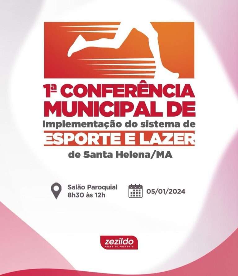 Leia mais sobre o artigo *A Prefeitura de Santa Helena, através da Secretaria de Esporte, convida a todos os interessados a comparecerem dia 05 de janeiro às 8h no Salão Paroquial para a 1ª Conferência Municipal de Implementação do Sistema de Esporte e Lazer e participarem da eleição dos representantes para Conselho Municipal de Esporte.*