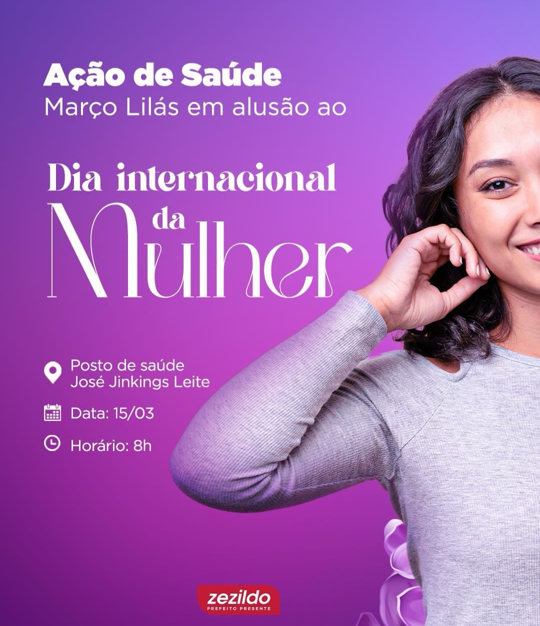 Leia mais sobre o artigo *Prefeitura de Santa Helena-MA, através da Secretaria de Saúde realizará uma ação de saúde especial em homenagem as mulheres com atendimento no dia 15/03 sexta-feira, a partir das 8h, no Posto de Saúde José Jinkings Leite. Serão mais de 10 especialidades. Compareçam!*