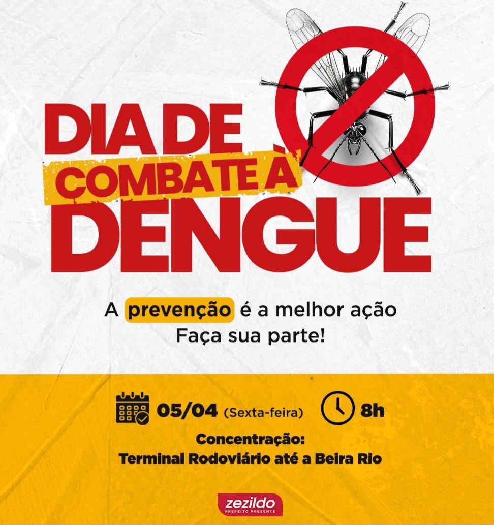 No momento, você está visualizando *Prefeitura de Santa Helena convoca a população para a grande campanha de hoje:  “Dia D de Combate a Dengue”*🦟 *Não deixe de fazer sua parte.*