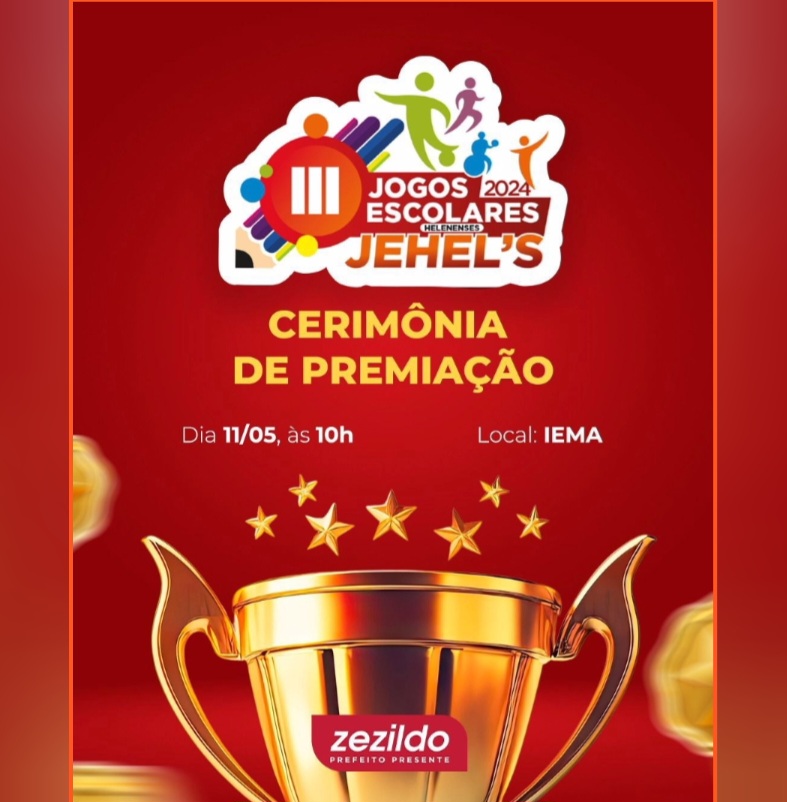 No momento, você está visualizando *Prefeitura de Santa Helena, através da Secretaria de Esportes, convida a todos os helenenses para participarem da Cerimônia de Premiação dos Jogos Escolares no dia 11/05 sábado, às 10h no IEMA.*