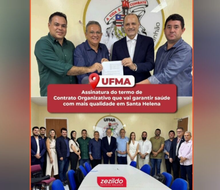 Leia mais sobre o artigo *Visando atender as demandas da saúde no Município de Santa Helena, Prefeito Zezildo Almeida, o Vice-prefeito Joãozinho, e o Secretário Municipal de Saúde Fábio Silva, realizam parceria com a Secretaria de Saúde do Estado e assinam Contrato de Ação Pública Ensino Saúde com a Universidade Federal do Maranhão, beneficiando a população.*