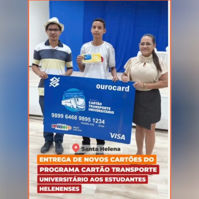 Leia mais sobre o artigo *Prefeitura de Santa Helena-MA, através da Secretaria Municipal de Juventude e em parceria com o Governo do Estado, entregou essa semana a sua 5ª edição dos Cartões de Transportes Universitários*