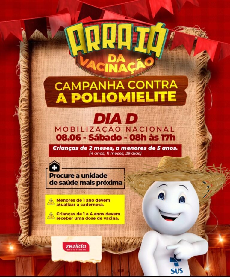 Leia mais sobre o artigo *Prefeitura de Santa Helena, através da Secretaria de Saúde, inicia neste sábado dia 08/06, mais uma Campanha contra a Poliomelite. Procure a unidade de saúde mais próxima*