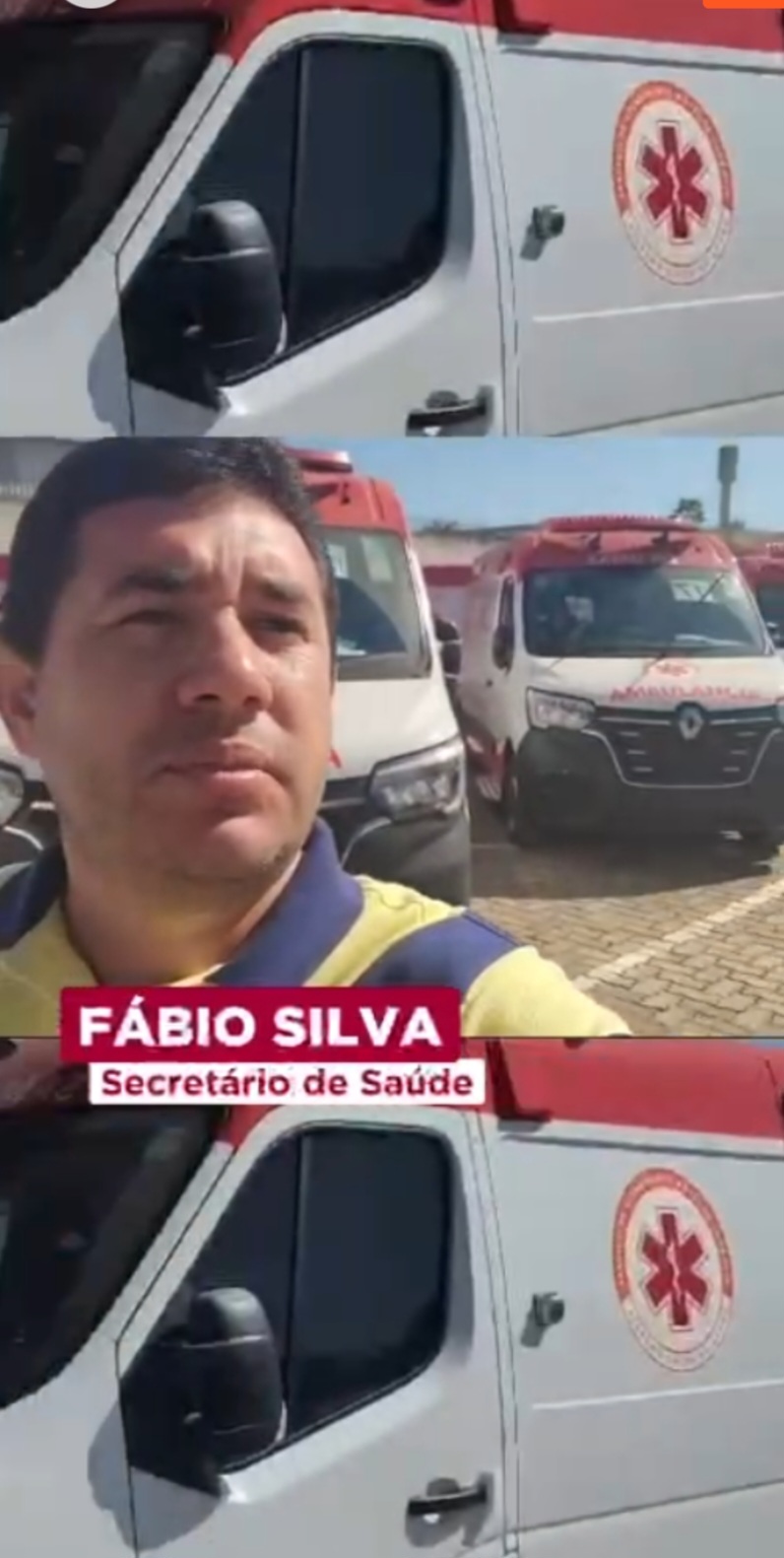 No momento, você está visualizando *Secretário de Saúde de Santa Helena-MA Fábio Silva, comemora o recebimento de ambulâncias que vão integrar o Sistema de Saúde do Município*