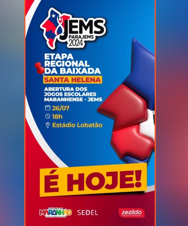Leia mais sobre o artigo *Etapa Regional da Baixada do JEM’S e PARAJEM’S 2024 tem abertura hoje em Santa Helena-MA às 18h no Estádio Lobatão, Participe!*