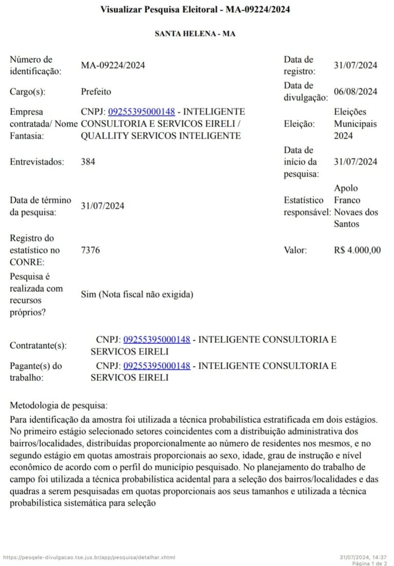 Leia mais sobre o artigo Oposição helenense elabora e registra pesquisa eleitoral fraudulenta e corre o risco de serem multados.