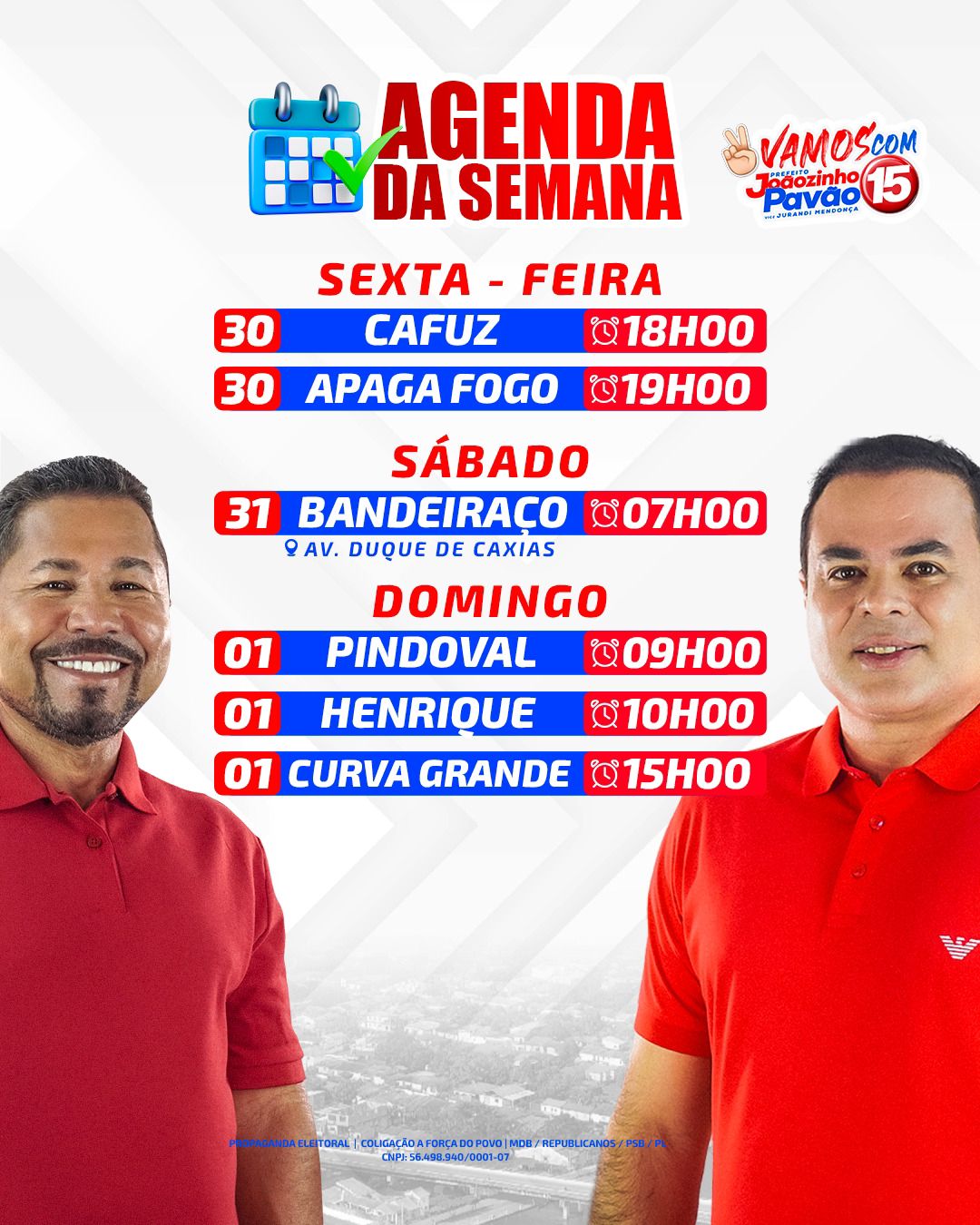 No momento, você está visualizando 📅 Agenda da Semana  Temos uma semana cheia de reuniões e eventos importantes! Venha participar e somar forças nesta caminhada por uma Santa Helena ainda melhor.  ➡️ Não perca nenhuma oportunidade de estar conosco. Confira nossa agenda e venha fazer parte!  #JoãozinhoPavão #SantaHelena #CompromissoeTradição