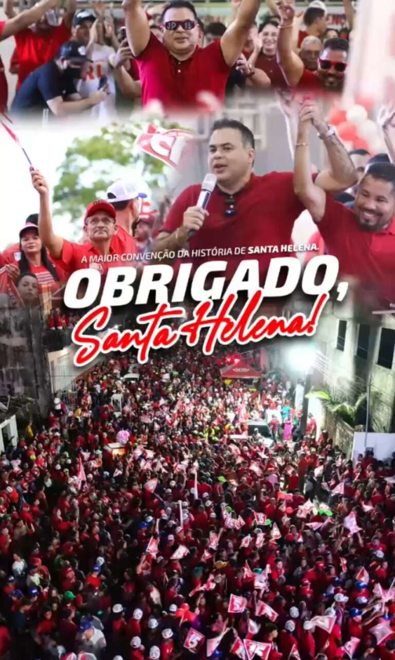 Leia mais sobre o artigo *NOTA: Joãozinho Pavão agradece pela participação de mais de 5000 pessoas à maior Convenção Partidária já vista em Santa Helena-MA. Vamos justos! meu povo.*