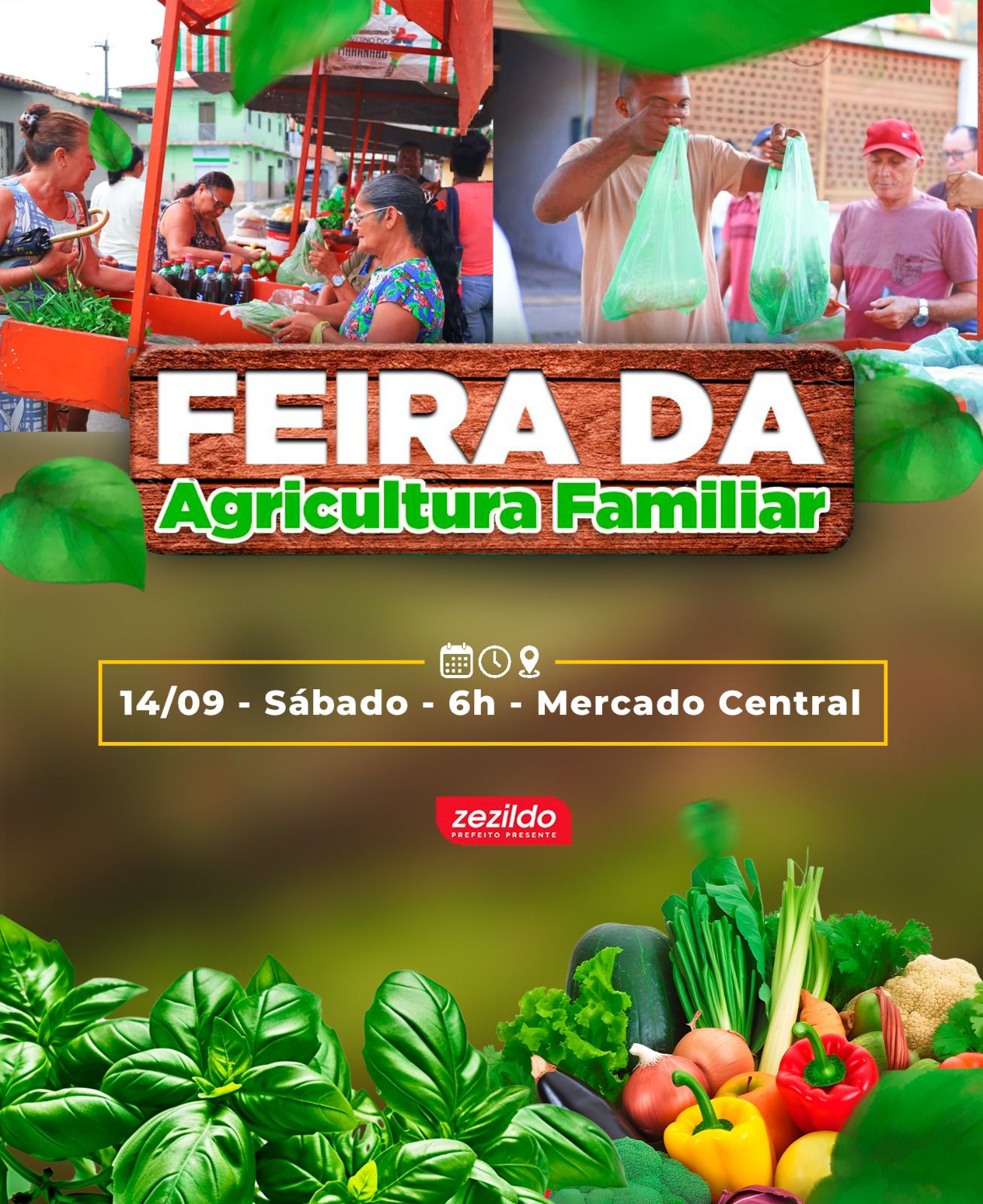 No momento, você está visualizando *Venha mais uma vez prestigiar a Feirinha da Agricultura Familiar*   *Dia 14/09 sábado a partir das 6h no Mercado Central*  *Produtos de qualidade com procedência aprovada.*  *Incentive os produtores locais, Participe!*