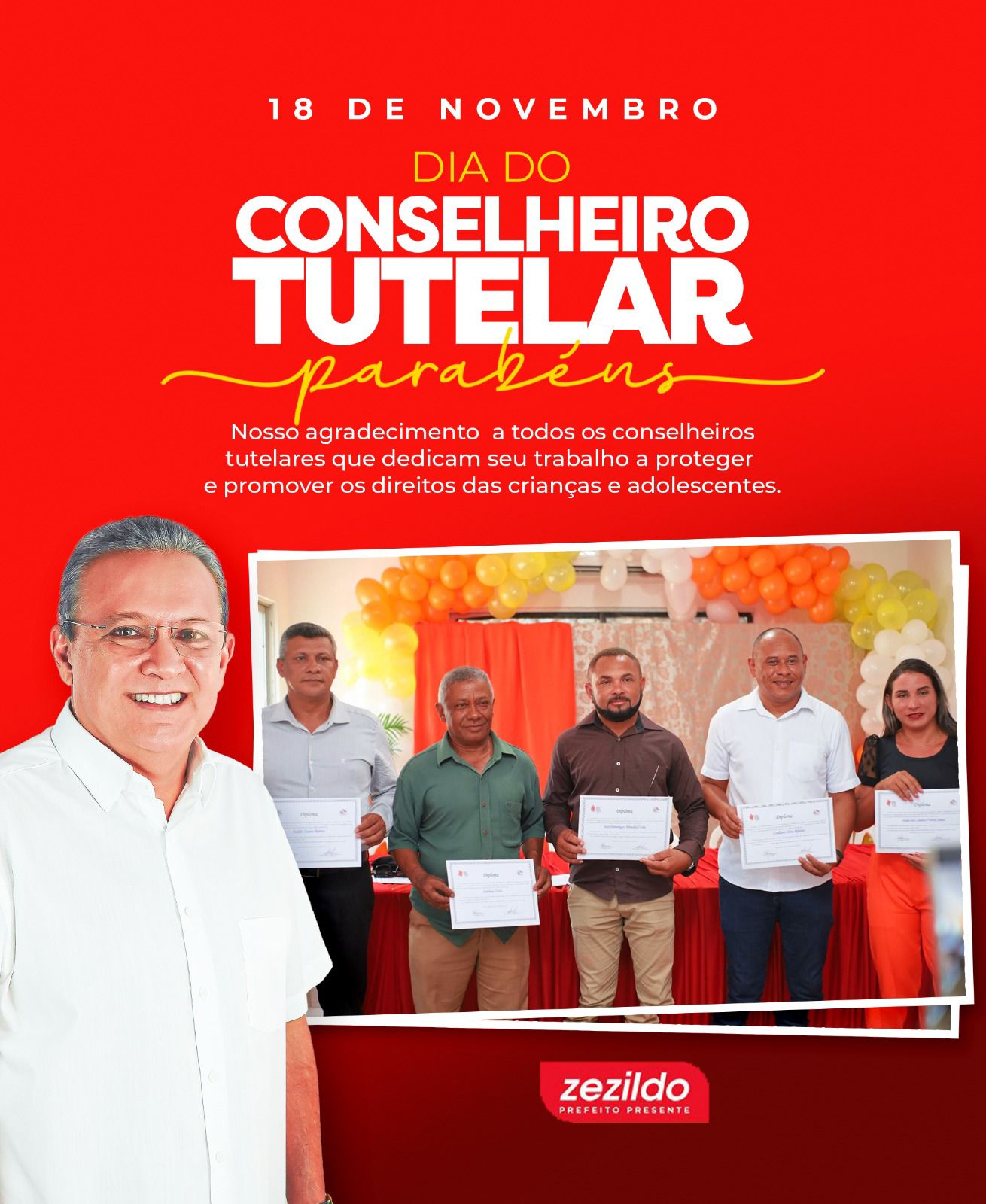 No momento, você está visualizando *Prefeitura de Santa Helena, através do Prefeito Zezildo Almeida, realiza homenagem ao Dia Nacional do Conselheiro Tutelar.*