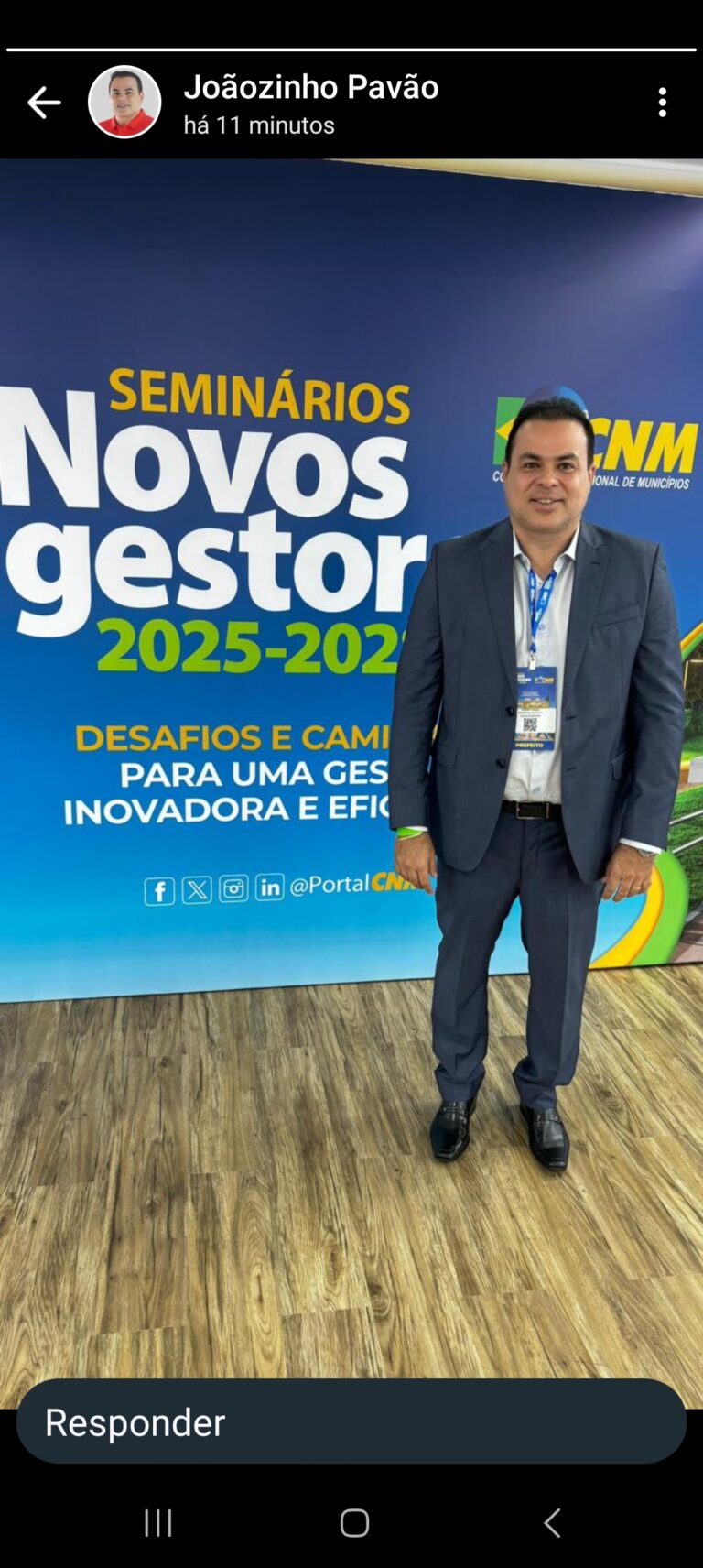 Leia mais sobre o artigo *Joãozinho Pavão participa de Seminário Novos Gestores em Brasília onde em conversas com Deputados e Senadores Maranhenses, vai abrindo portas para o Município helenense. Acompanhe sua fala completa na matéria do blog.*