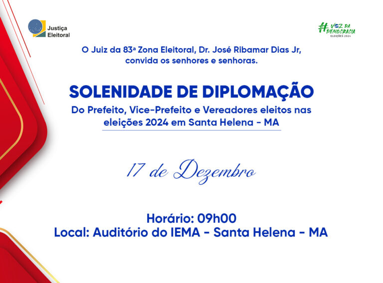 Leia mais sobre o artigo *Será Hoje: A Solenidade de Diplomação do Prefeito, Vice-prefeito e Vereadores eleitos nas eleições de 2024 e para uma Santa Helena cada vez melhor.*