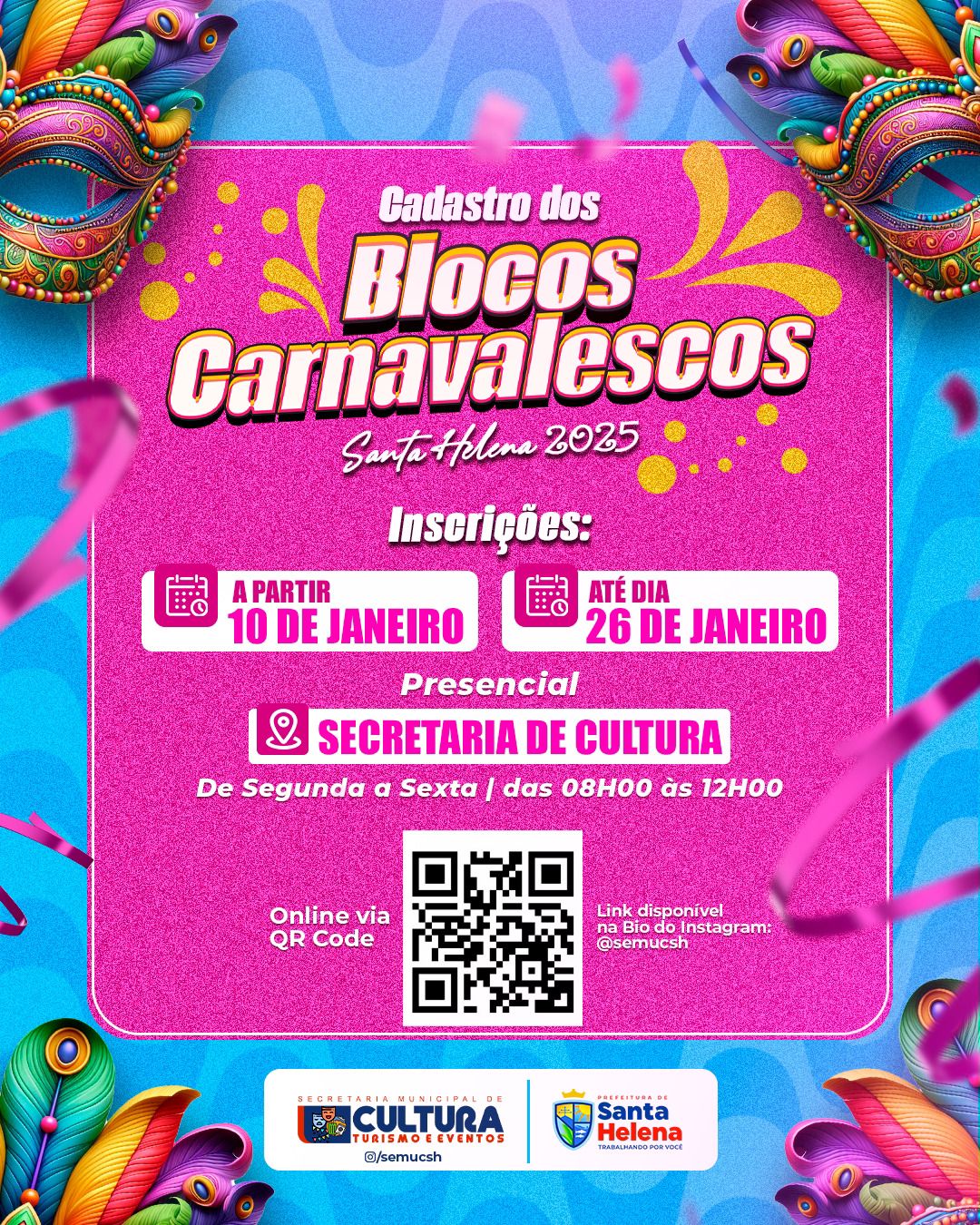 No momento, você está visualizando *Atenção fazedores de Cultura, chegou a data das inscrições para o maior e melhor Carnaval da Baixada Maranhense. Santa Helena os espera. Não deixe pra última hora, participe. Mais detalhes na matéria.*