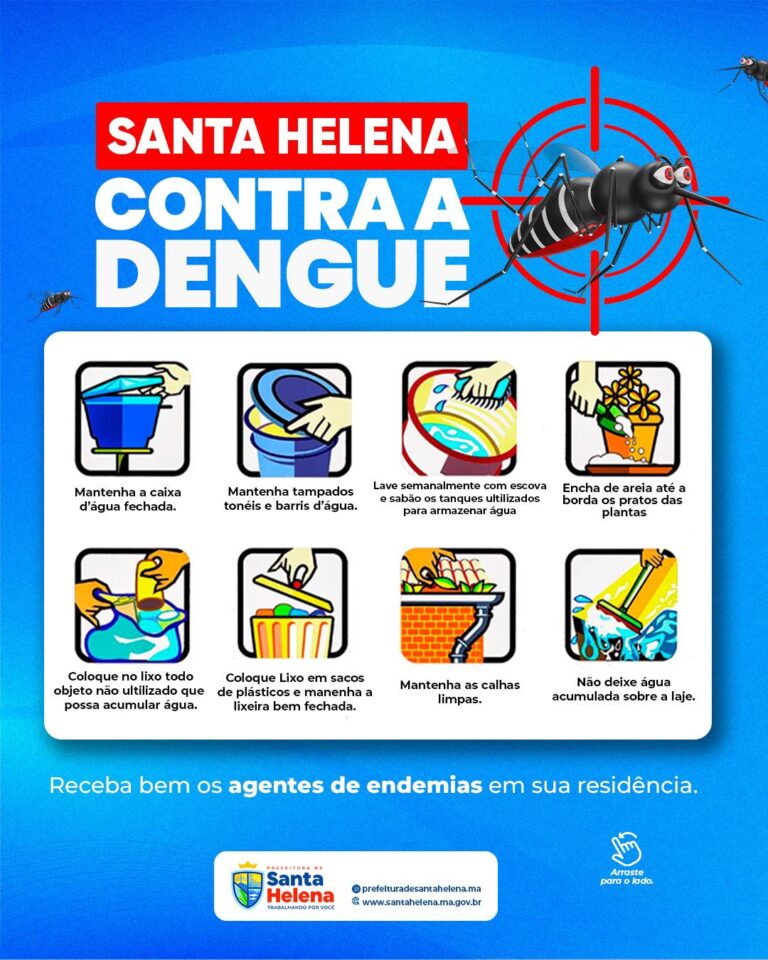 Leia mais sobre o artigo *Secretaria Municipal de Saúde de Santa Helena-MA, alerta a população sobre medidas preventivas de combate a Dengue.*
