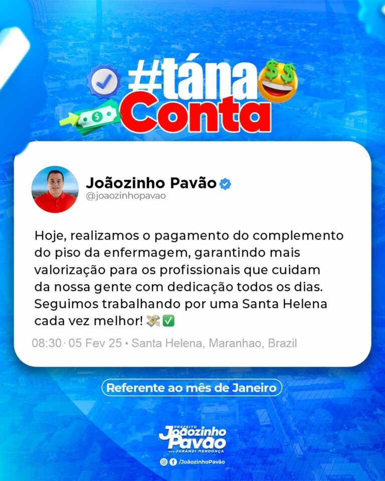 Leia mais sobre o artigo *Prefeitura de Santa  Helena-MA  paga complemento do Piso Salarial da Enfermagem estabelecendo o determinado por lei.*