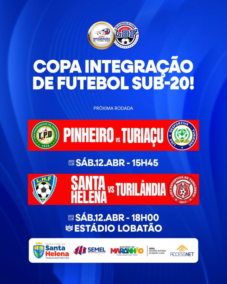 Leia mais sobre o artigo *Hoje dois jogos no Estádio Lobatão. Preliminar com Pinheiro X Turiaçu e no jogo principal Santa Helena enfrentando Turilândia. A festa começa a partir das 15.30, você não pode perder, leve a família.*