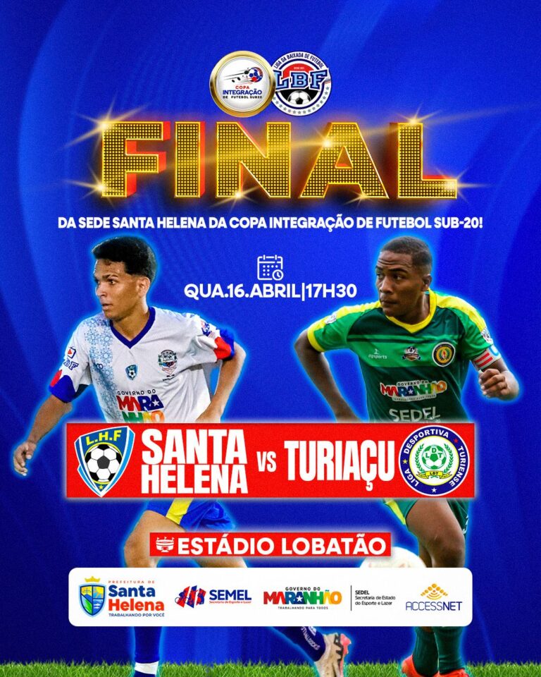 Leia mais sobre o artigo *Chegou o dia da grande final da Copa Integração Sub-20 entre Santa Helena X Turiaçu será hoje quarta-feira a partir das 17h no Estádio Lobatão. Participe.*