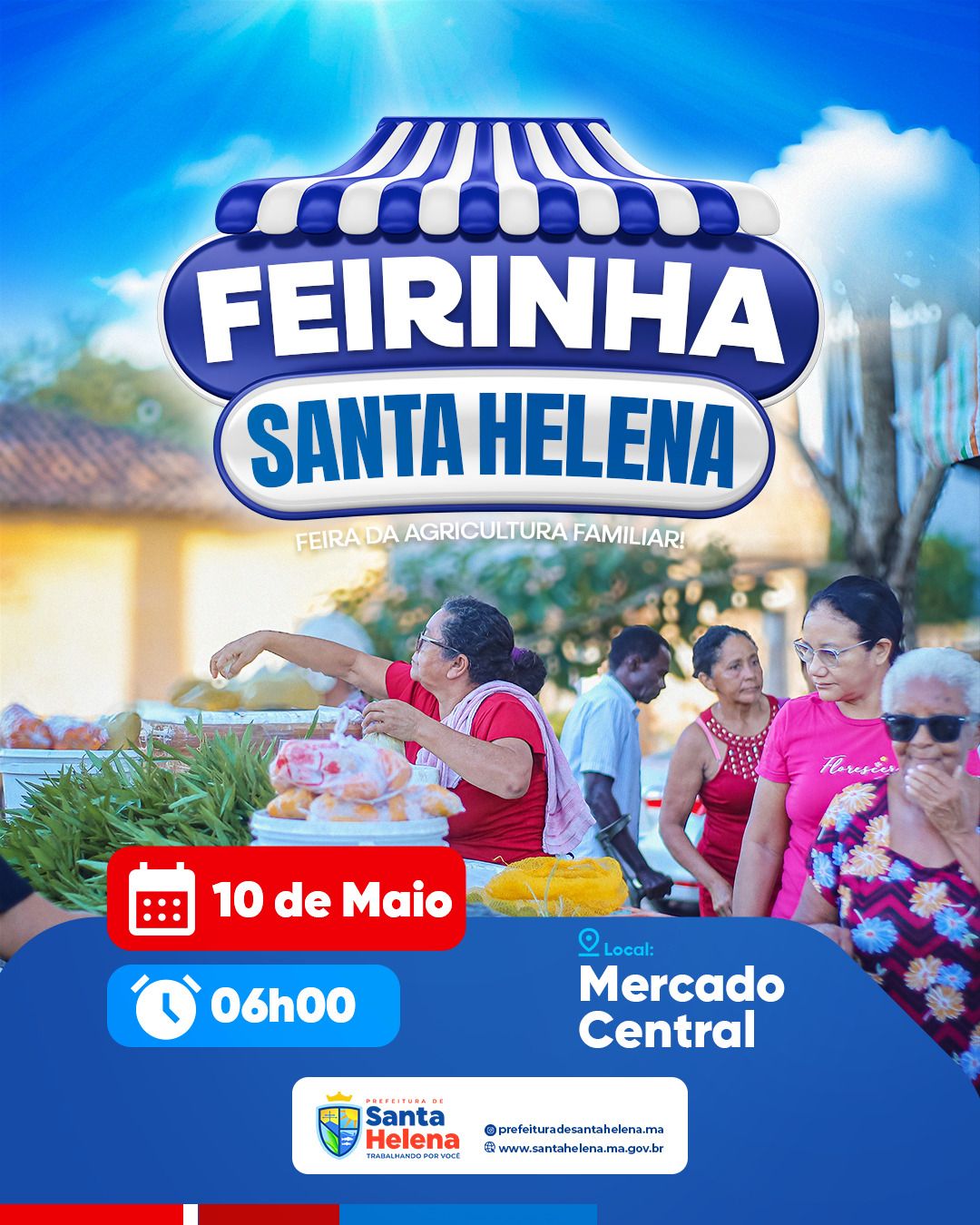 Leia mais sobre o artigo *Em Santa Helena-MA, sábado dia 10/05 a partir das 6h acontecerá mais uma Feira da Agricultura Familiar!🌱 Partcipe, Valorize nossos produtores.*