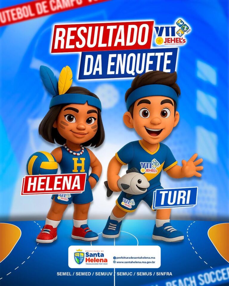 Leia mais sobre o artigo *Com votação intensa da população, saiu o resultado da Enquete dos Mascotes do JEHELS 2025! Helena e Turi foram os escolhidos. Obrigado a todos pela participação.*🤝