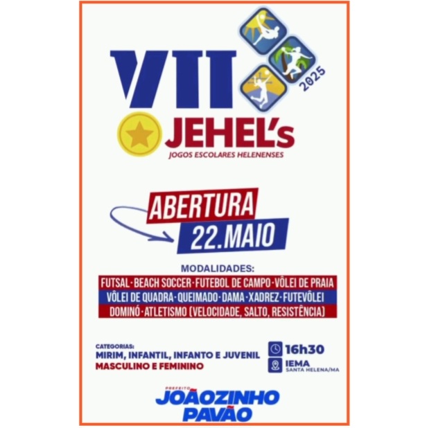 Leia mais sobre o artigo 🏅 *Vem aí o maior evento esportivo estudantil de Santa Helena! JEHELS 2025 no Ginásio Newton Bello com os melhores atletas da região. Prestigie!*
