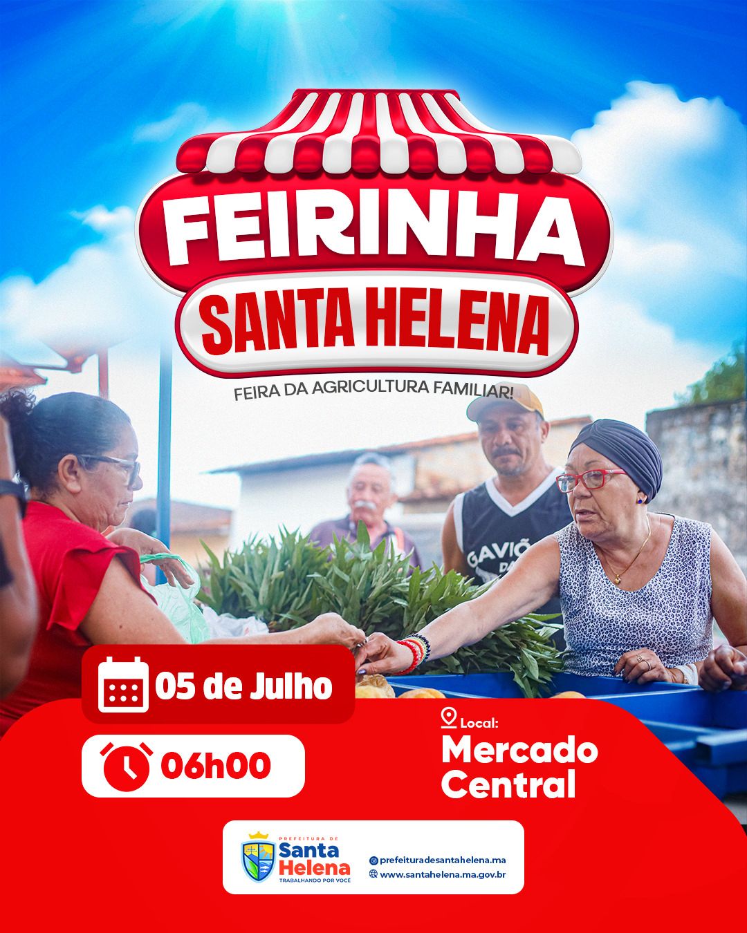 No momento, você está visualizando *Hoje tem Feirinha da Agricultura Familiar a partir das 6h no Mercado Central. Produtos de primeira qualidade, diretos do campo para você.*