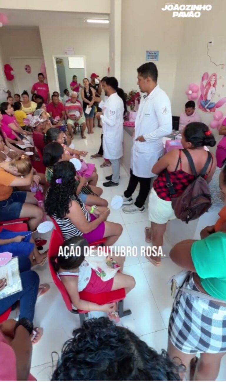 Leia mais sobre o artigo 🎀 *Outubro Rosa chegou no São Raimundo!* 💖  *A UBS do povoado São Raimundo virou um verdadeiro centro de cuidado e atenção para as mulheres da comunidade!* 🌸 *Teve equipe de saúde da família, bucal e multiprofissional a todo vapor, oferecendo atendimentos e dicas de prevenção do câncer de mama.*