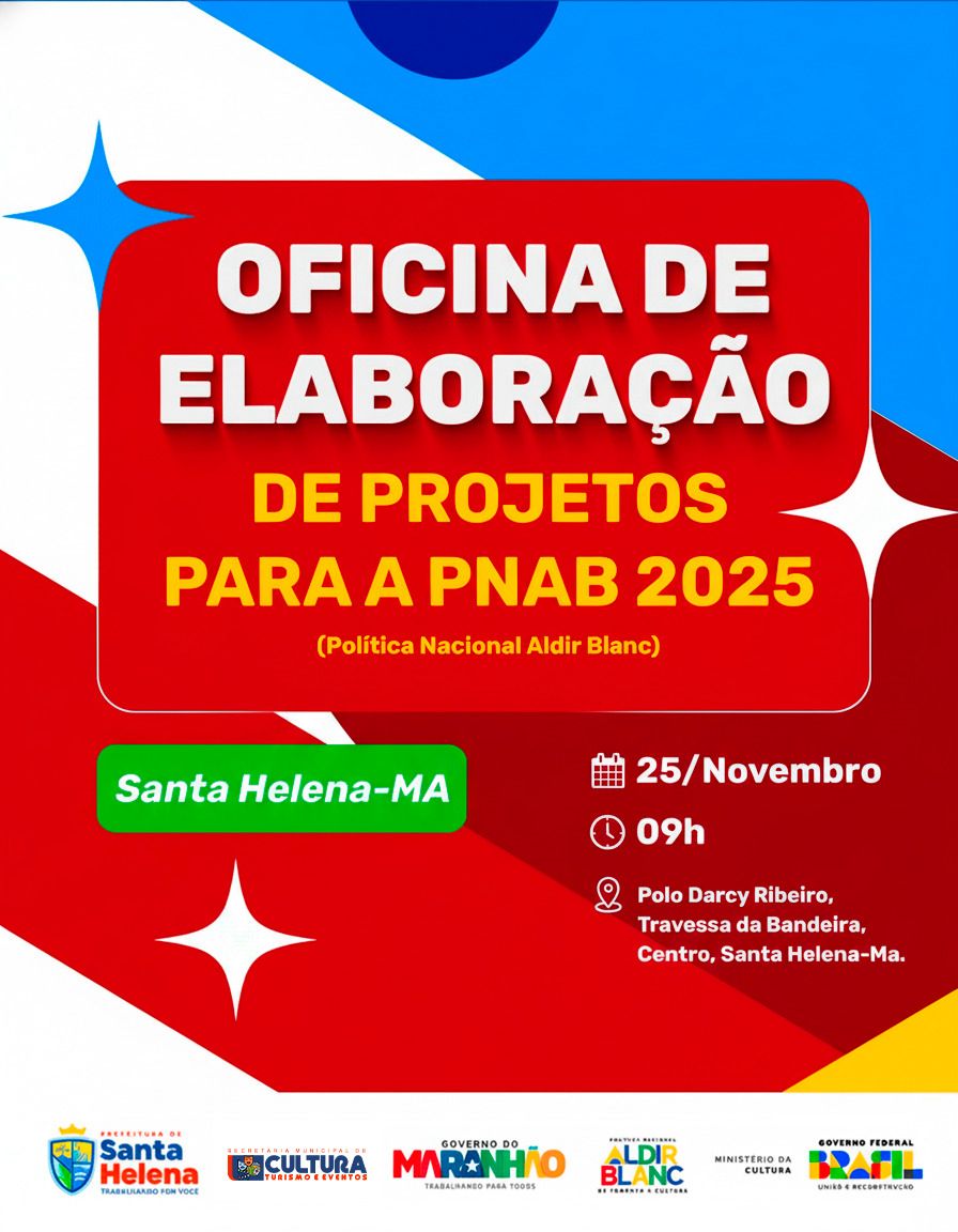 No momento, você está visualizando 🎭 *Capacitação PNAB em Santa Helena*  📅 *25/11/2025 •* ⏰ *9h às 17h* 📍 *Polo Darcy Ribeiro*  *Capacitação para artistas e fazedores de cultura com orientações sobre a PNAB, elaboração de projetos e acesso a recursos.*  *Participe e fortaleça a cultura helenense!*