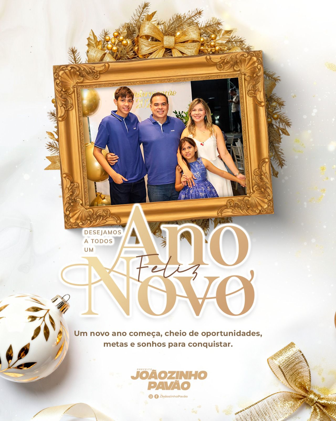 No momento, você está visualizando *Feliz Ano Novo!* ✨  *Mensagem do Prefeito Joãozinho Pavão e da Primeira-Dama Flaviana Abreu Pavão*