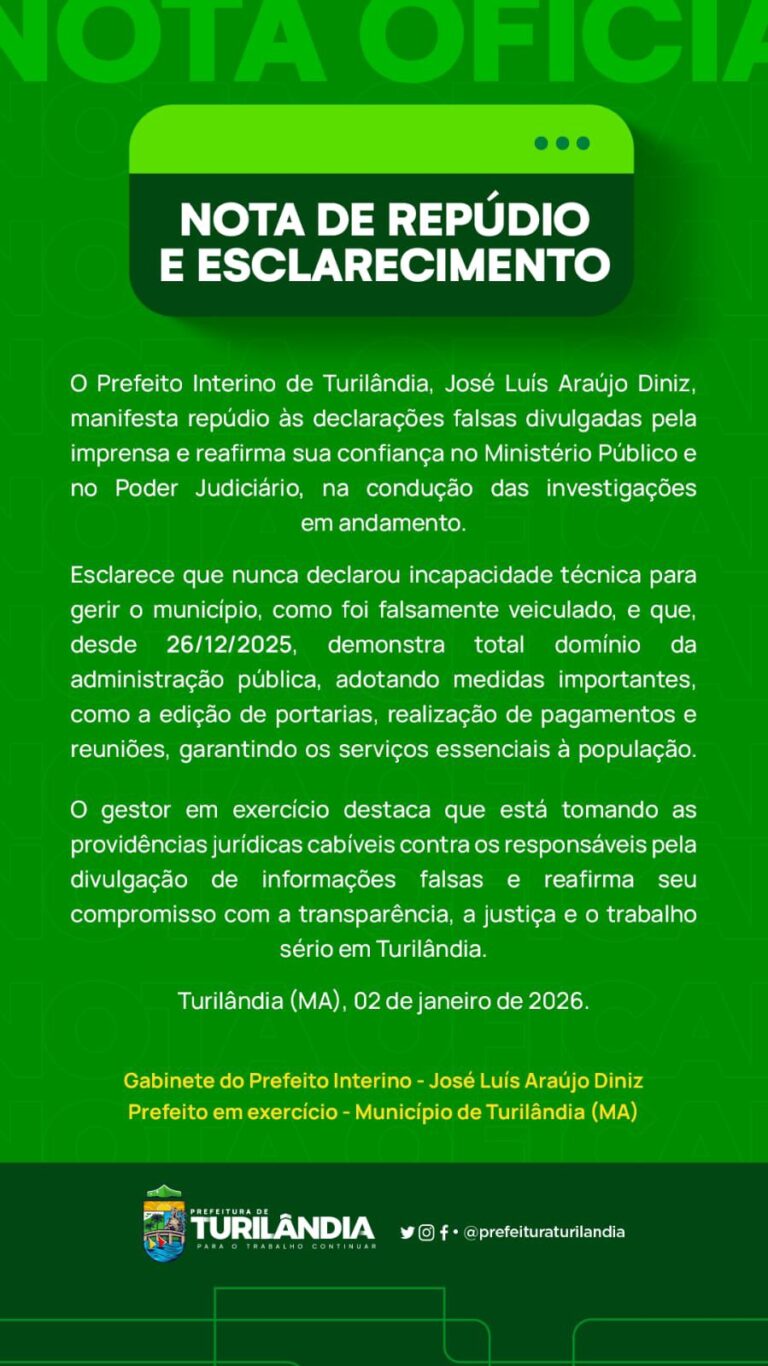 Leia mais sobre o artigo *Prefeito interino de Turilândia ataca a imprensa e foge das acusações do Ministério Público*  *Em vez de responder ao MP, Pelego tenta se vitimizar e ameaça imprensa*