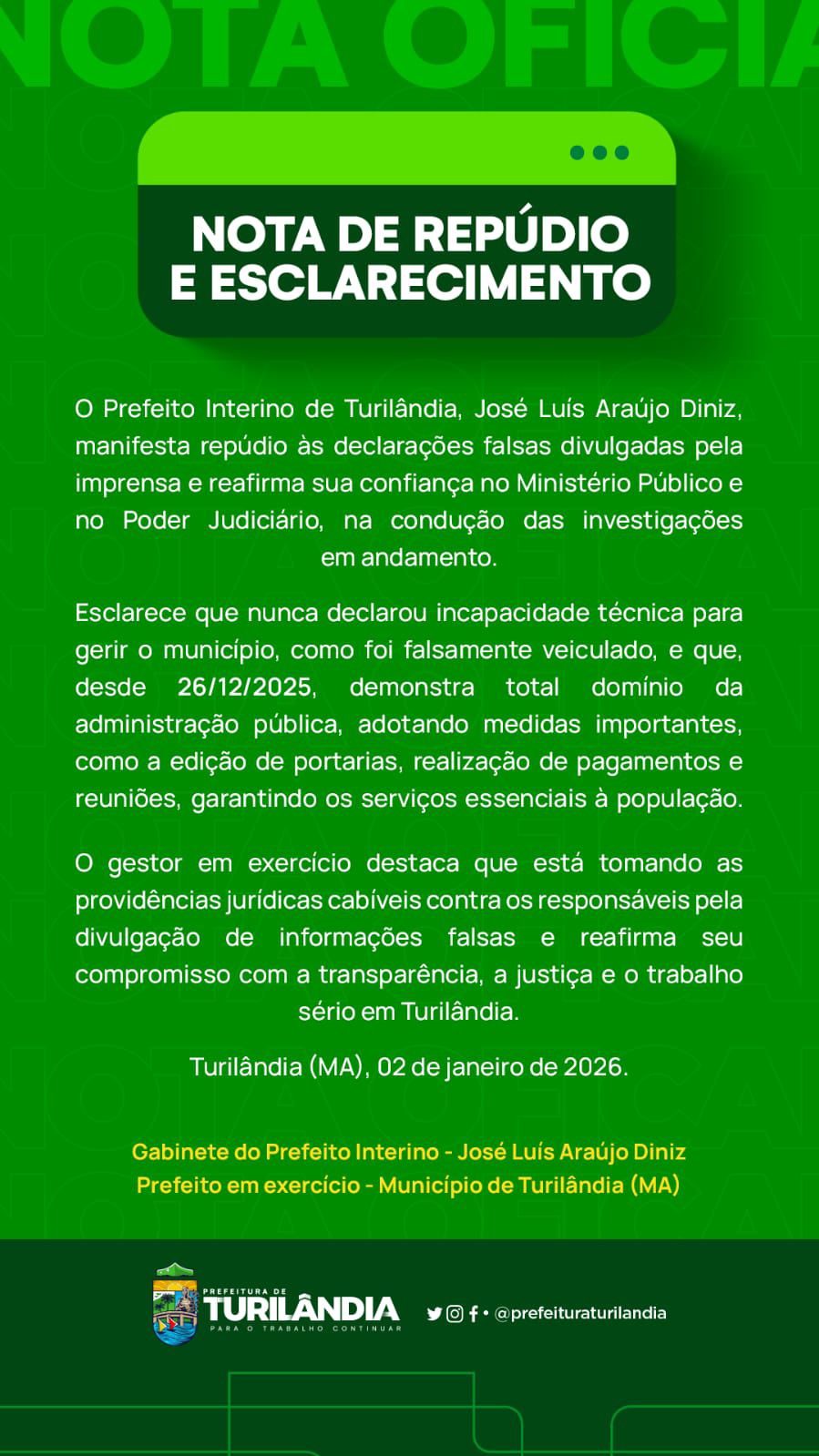 No momento, você está visualizando *Prefeito interino de Turilândia ataca a imprensa e foge das acusações do Ministério Público*  *Em vez de responder ao MP, Pelego tenta se vitimizar e ameaça imprensa*