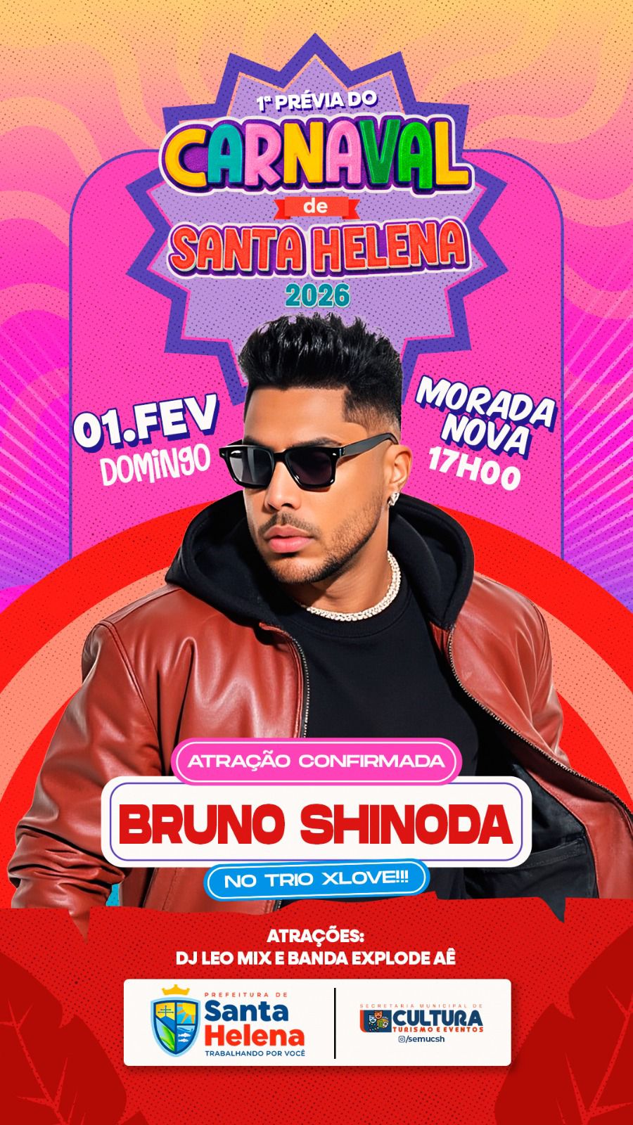 Leia mais sobre o artigo 🔥 *É HOJE! CHEGOU O DIA DA PRIMEIRA PRÉVIA DE CARNAVAL DE SANTA HELENA!* 🔥