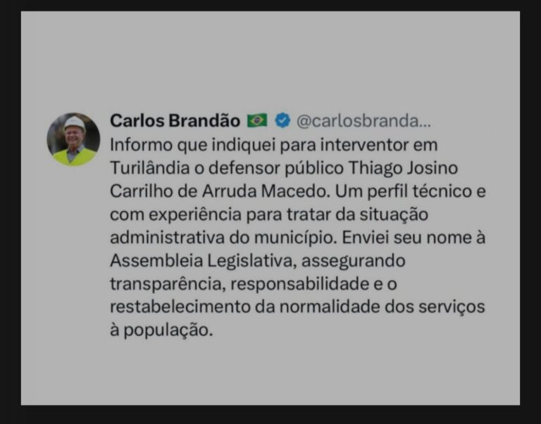 Leia mais sobre o artigo *Governador indica defensor público como interventor em Turilândia*