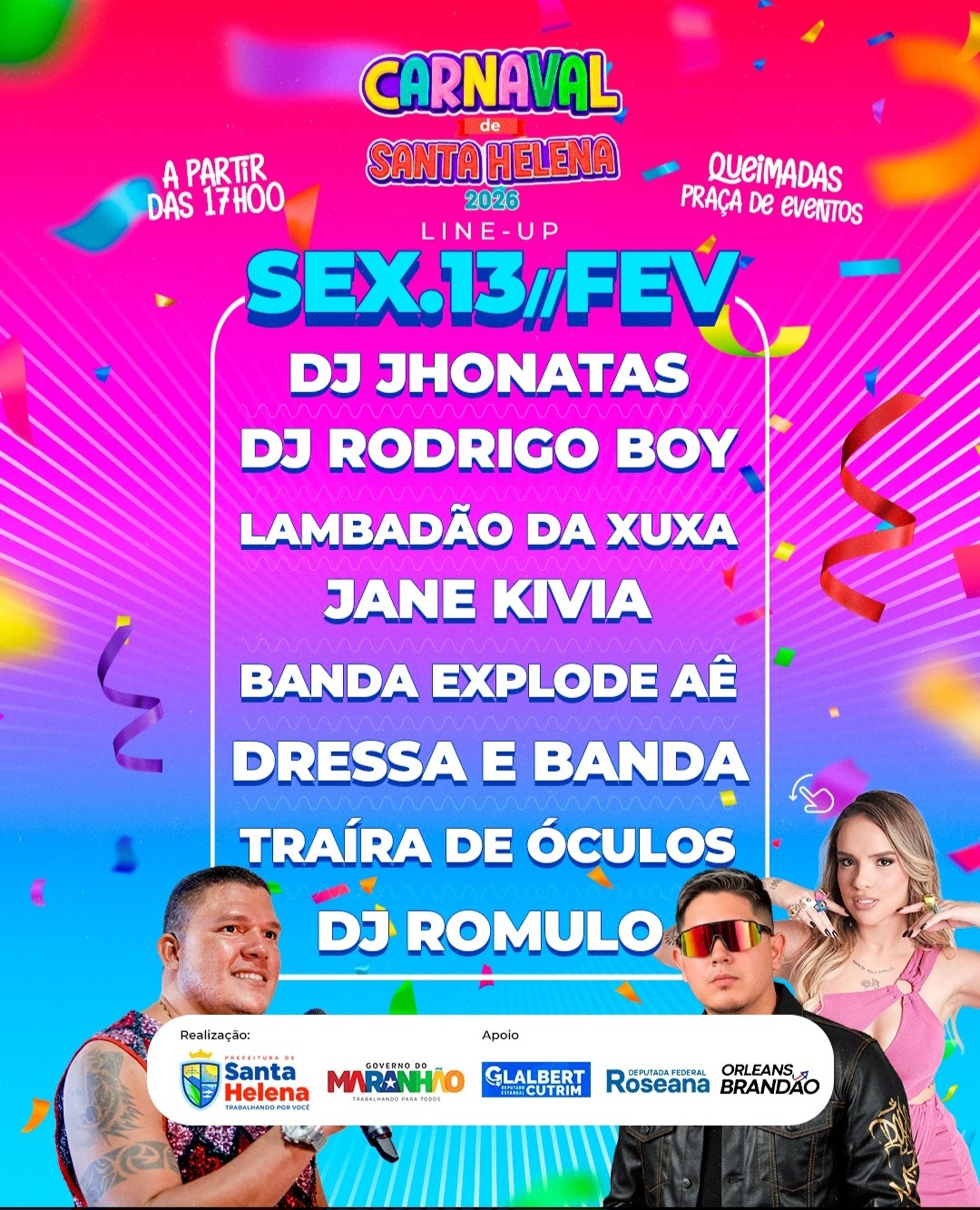 No momento, você está visualizando 🎭 *Carnaval 2026 em Santa Helena promete agitar a Baixada!* *De 13 a 17 de fevereiro, muita música, tradição e alegria abertura na Praça de Eventos de Queimadas.* *Acompanhe tudo aqui no blog!* 📲✨
