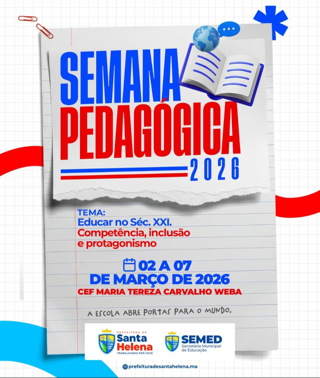 No momento, você está visualizando *EDUCAÇÃO EM FOCO:*  *A rede municipal de ensino de Santa Helena realiza a Semana Pedagógica 2026, reunindo educadores para planejar o novo ano letivo.*