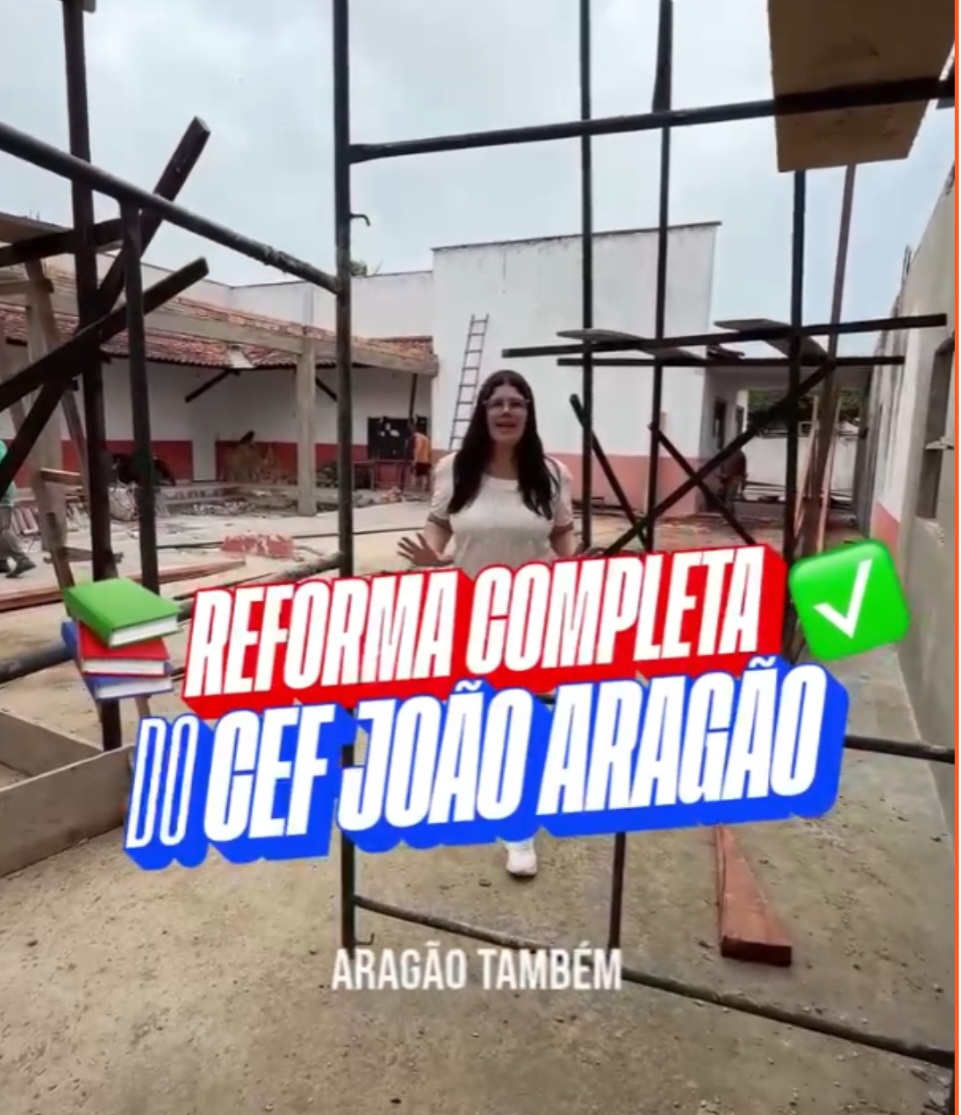 No momento, você está visualizando 📚✨*A Escola João Aragão passa por reforma para oferecer mais conforto e estrutura aos alunos. A ação reforça o compromisso da gestão municipal com a educação, com destaque também para o trabalho dedicado da diretora Professora Eldinete Sodré Ferreira, “Nete”.*
