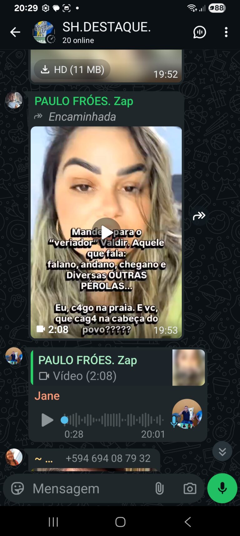 Leia mais sobre o artigo *Oposição apela para ataques pessoais e vídeos ofensivos, e vereador Valdir vira alvo de ação considerada irresponsável e criminosa*