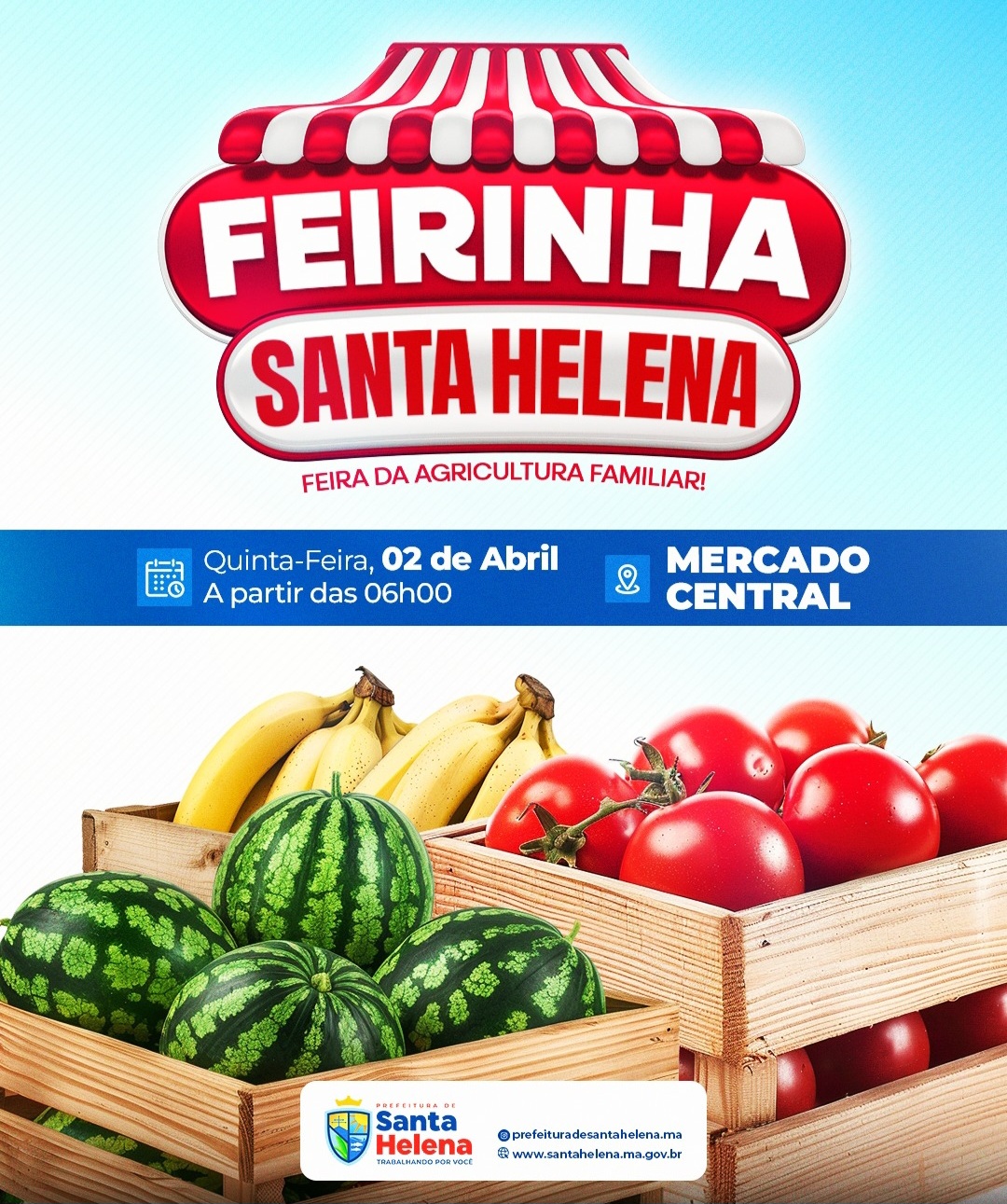 Leia mais sobre o artigo 🌿 *Feirinha de Santa Helena movimenta o Mercado Central nesta quinta-feira*   *A iniciativa fortalece a economia local e convida a população a prestigiar o evento.* 📢