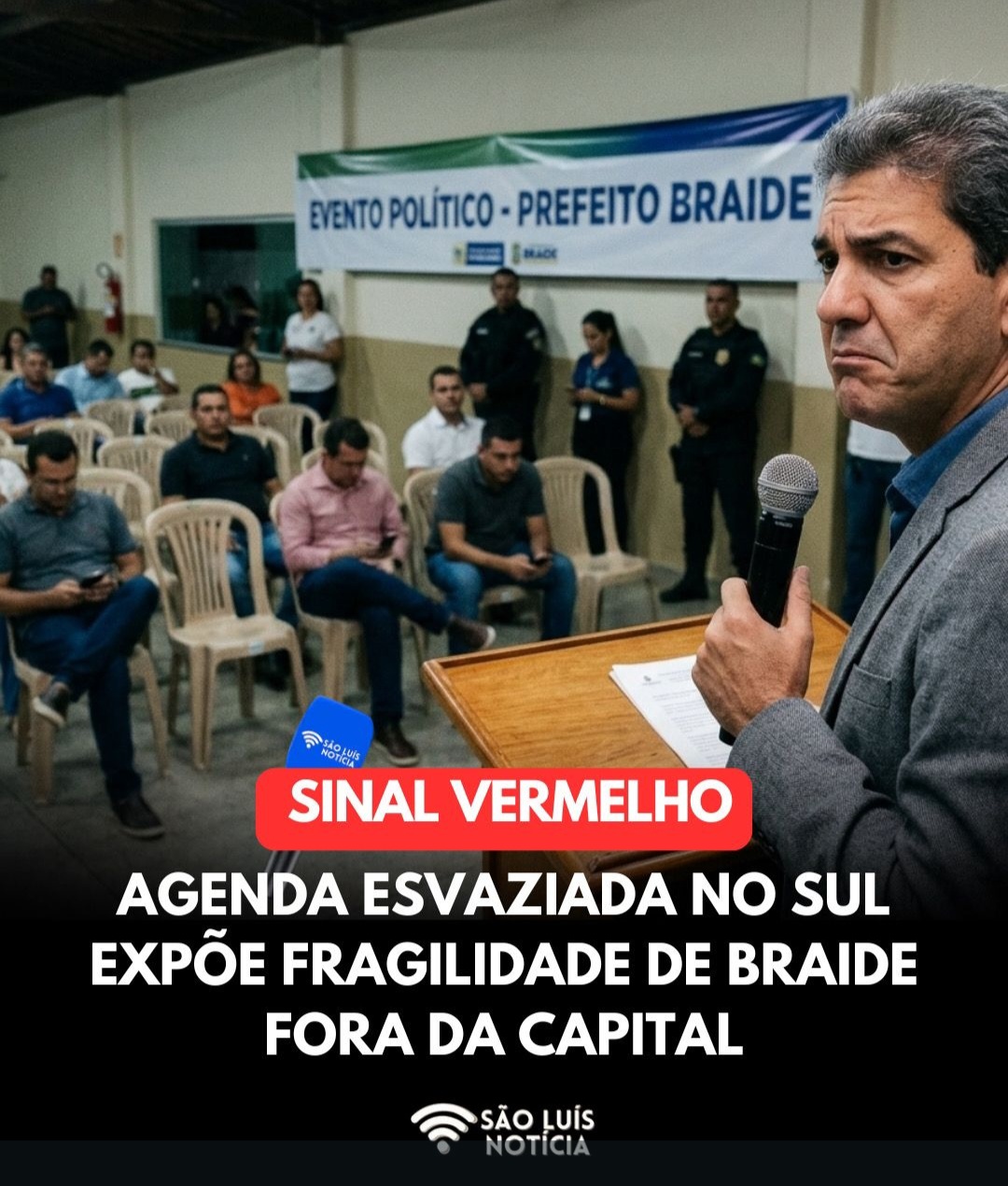 Leia mais sobre o artigo *Sem apoio político e com baixa presença popular, o evento de Eduardo Braide em Açailândia expôs isolamento e falta de articulação fora da capital*