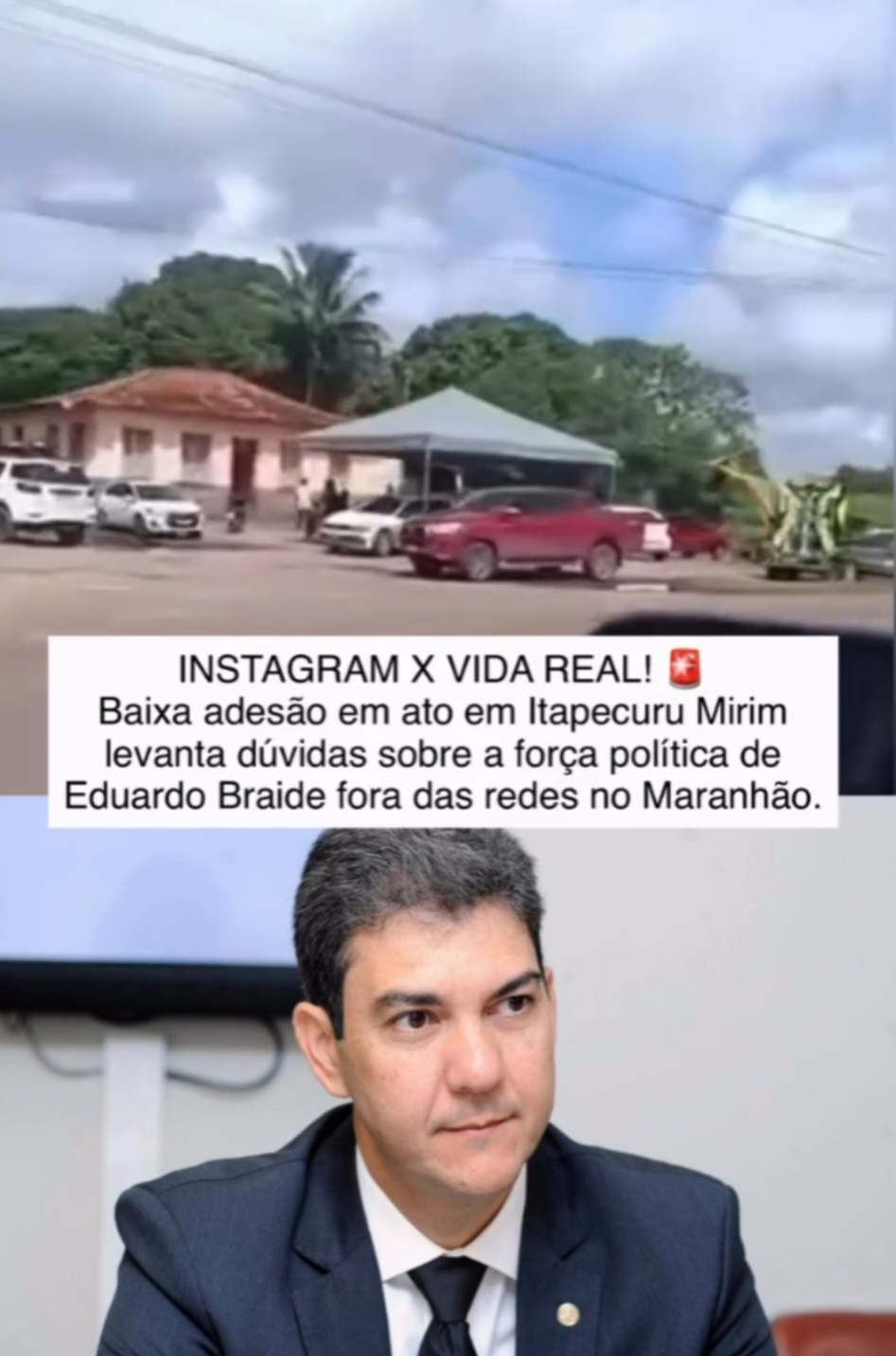 Leia mais sobre o artigo *Em Itapecuru Mirim, o pré candidato Eduardo Braide tentou mostrar força, mas entregou vazio: pouca gente, nenhuma liderança relevante e uma articulação que, até agora, só existe no discurso.*