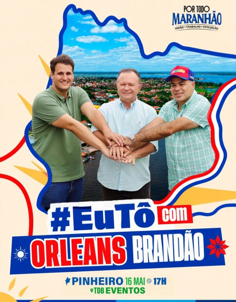 Leia mais sobre o artigo *Hoje é dia de ORLEANS BRANDÃO em Pinheiro! O pré-candidato ao Governo do Maranhão participa de um grande encontro político que promete reunir uma multidão e movimentar toda a Baixada e o Litoral Maranhense.*