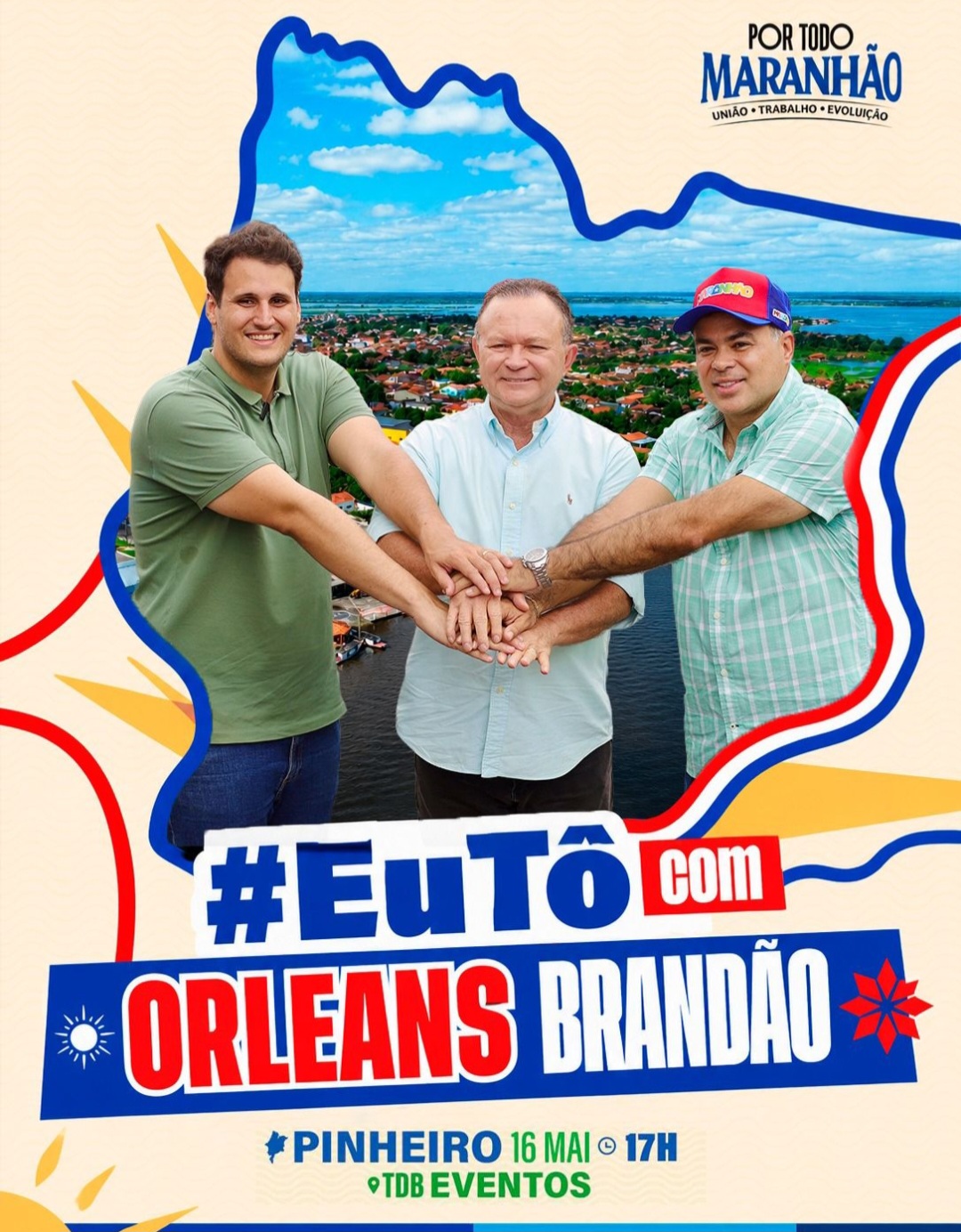 Leia mais sobre o artigo *Hoje é dia de ORLEANS BRANDÃO em Pinheiro! O pré-candidato ao Governo do Maranhão participa de um grande encontro político que promete reunir uma multidão e movimentar toda a Baixada e o Litoral Maranhense.*